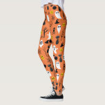 Spooky Halloween symbols seamless pattern Leggings<br><div class="desc">Spooky Halloween symbols pattern classic Halloween colors design will put you in a Halloween mood.</div>