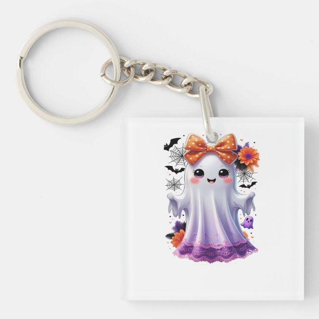 Spooky Halloween T-Shirt – Fun & Scary Graphic Tee Keychain (Front)