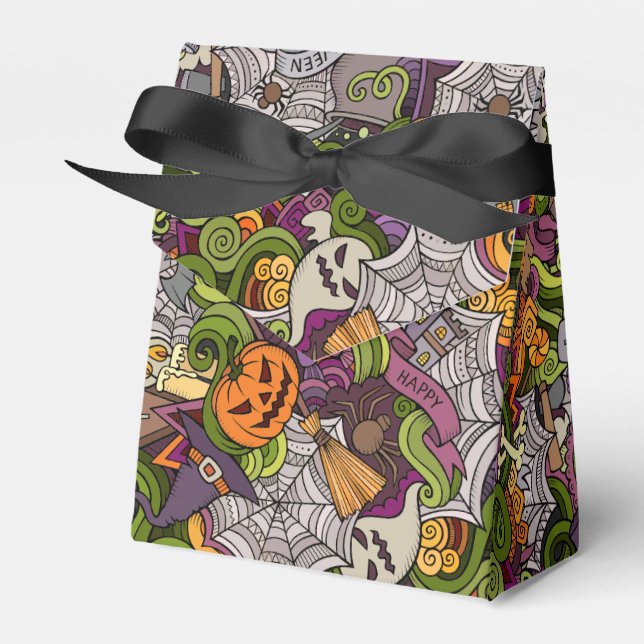 Spooky Halloween Tent Favor Box (Front Side)