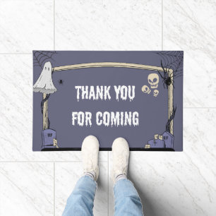 Spooky Halloween "Thank You" Typography Doormat