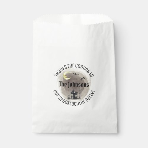 Spooky Halloween Thanks Spooktacular Party Sepia Favor Bag