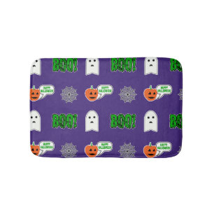 Spooky Halloween Theme Bath Mat