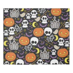 Spooky Halloween: Themed Background Design. Duvet Cover