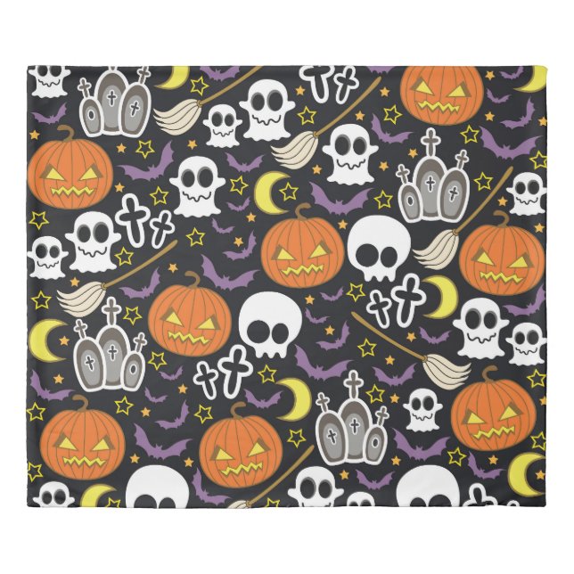 Spooky Halloween: Themed Background Design. Duvet Cover (Front)