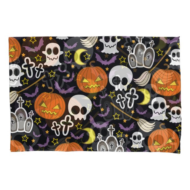 Spooky Halloween: Themed Background Design. Pillow Case (Front)