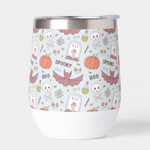 Spooky Halloween Thermal Wine Tumbler