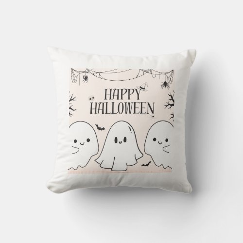 Spooky Halloween Throw Pillow