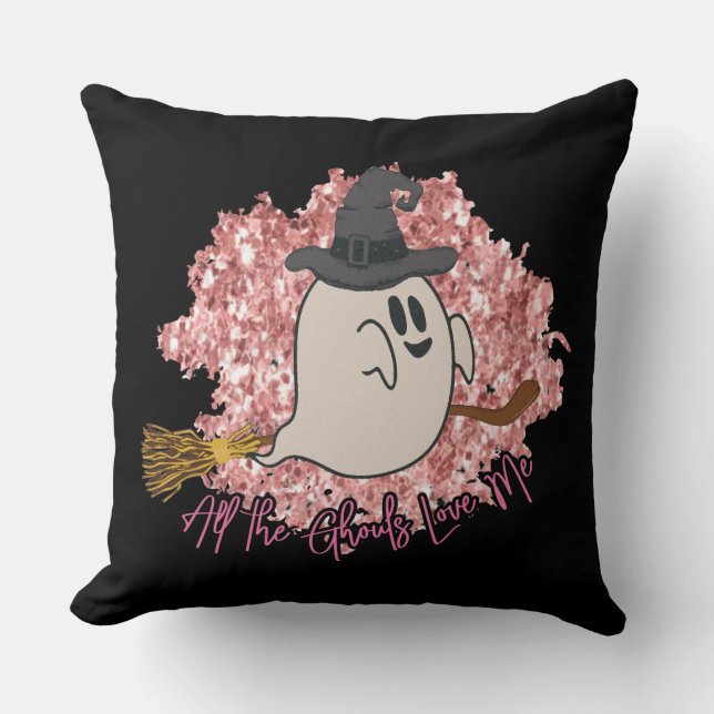Spooky Halloween  Throw Pillow (Front)