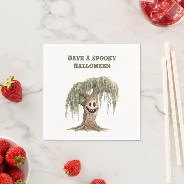 Spooky Halloween Tree   Napkins (Insitu)
