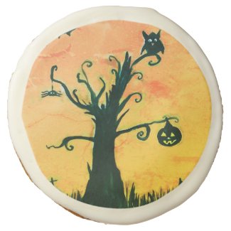 Spooky Halloween Tree Owl Pumpkin Sugar Cookies