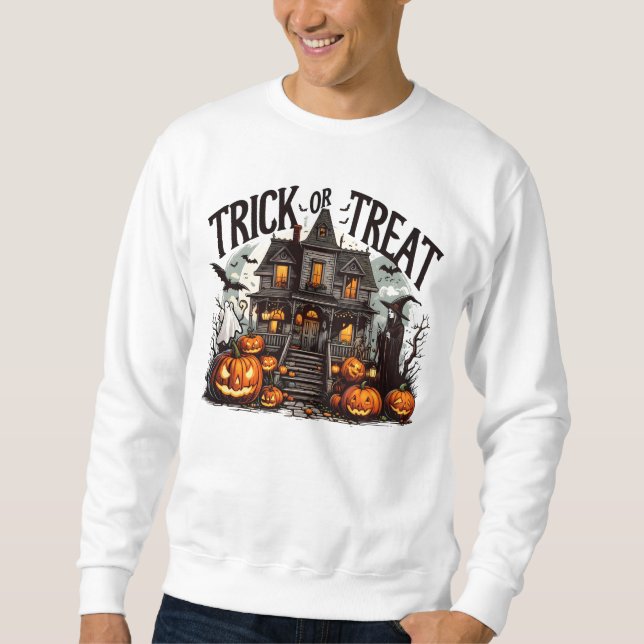 Spooky Halloween trick-or-treat night Sweatshirt (Front)