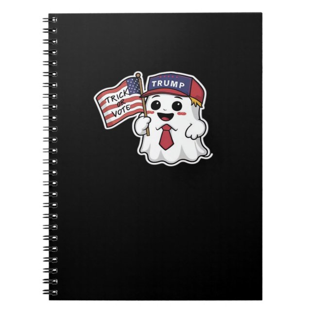 Spooky, Halloween, Trick Or Vote, I Always Get Gho Notebook (Front)