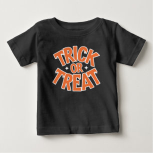 Spooky Halloween Typography & Candy Art Baby T-Shirt