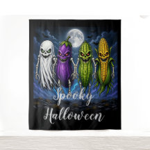 Spooky Halloween Vegetable Tapestry