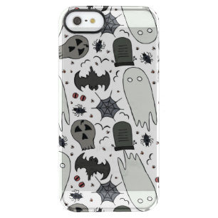 Spooky Halloween Vibes Pattern Clear iPhone SE/5/5s Case