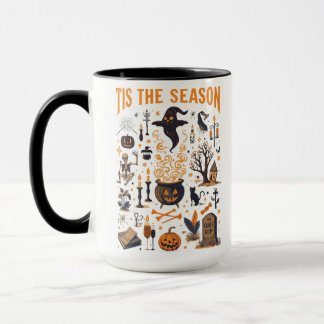Spooky Halloween Vintage Design – Ghost, Pumpkin Mug