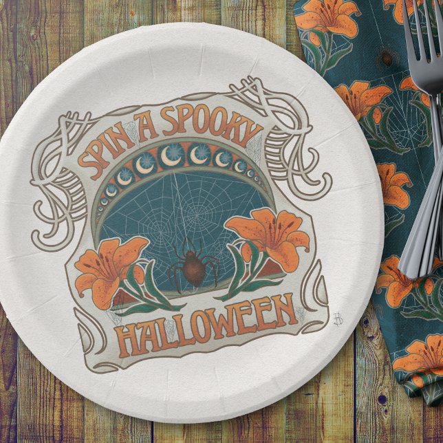 Spooky Halloween Vintage Style Paper Plates (Spooky Halloween Vintage Style Paper Plates-Coordinating Designs Create the Perfect Look.)