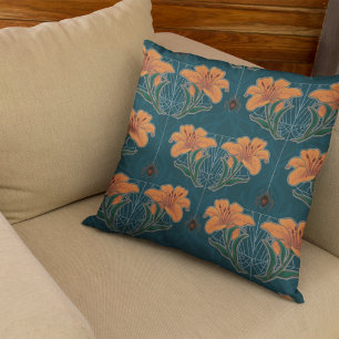 Spooky Halloween Whimsical Vintage Style Throw Pillow