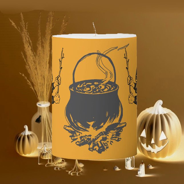 Spooky Halloween Witch Cauldron Black Magic Potion Pillar Candle (Spooky Halloween Witch Cauldron Black Magic Potion Pillar Candle)