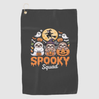 Spooky Halloween Witch Funny Horror Sloths Essenti Golf Towel