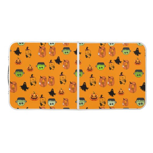Spooky Halloween Witch, Haunted House, Moon Beer Pong Table