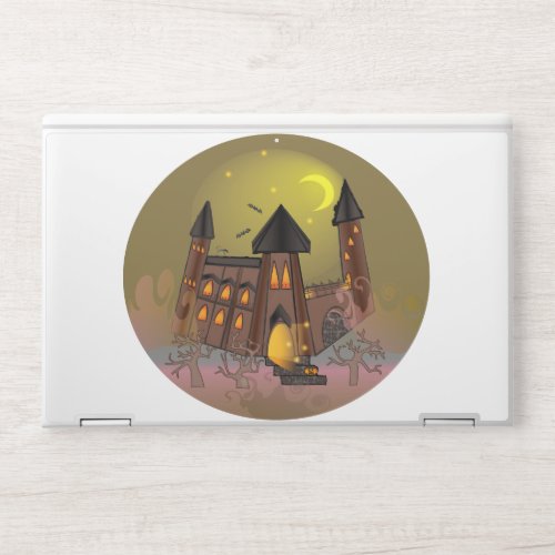 Spooky Halloween witch house and vampires castle  HP Laptop Skin