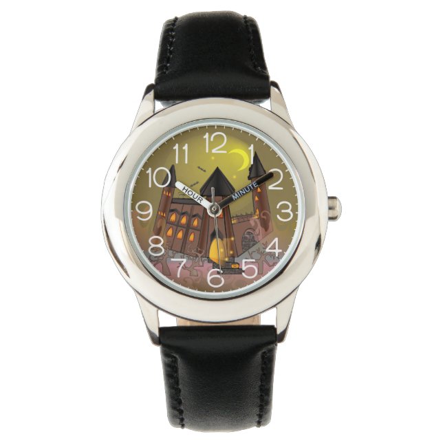 Spooky Halloween witch house and vampires castle  Watch (Front)