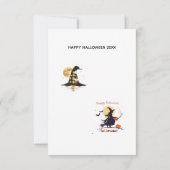 Spooky Halloween Witch Silhouette with Jack-o'-Lan (Back)