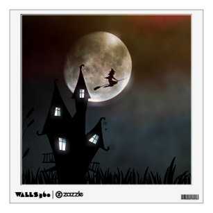 Spooky Halloween Witch Wall Decal