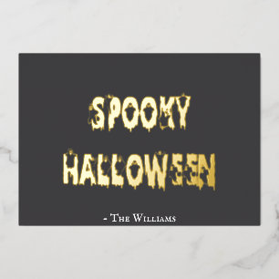 Spooky Halloween with Cute Ghosts Foil Invitation