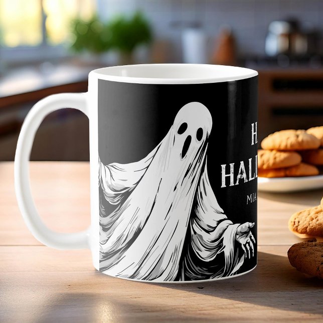 Spooky Halloween with ghost Coffee Mug (Creator Uploaded)