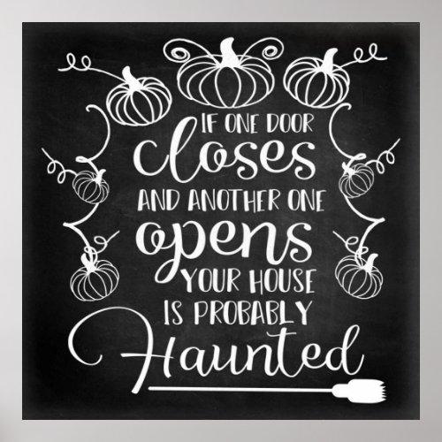 spooky Halloween word art  Poster