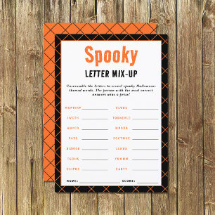 Spooky Halloween Word Games Word Scramble