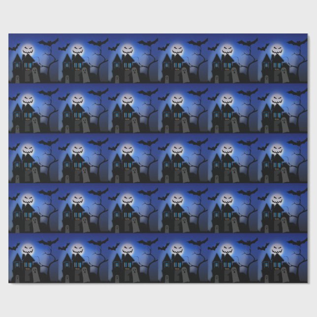 Spooky Halloween Wrapping Paper (Flat)