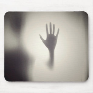 Spooky Hand on the Glass Panel Halloween Mousepad