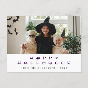 Spooky Happy Halloween 1 Photo Holiday Postcard