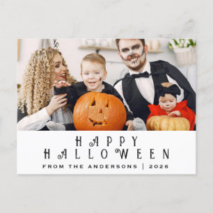 Spooky Happy Halloween 1 Photo Holiday Postcard