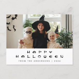 Spooky Happy Halloween 1 Photo Holiday Postcard