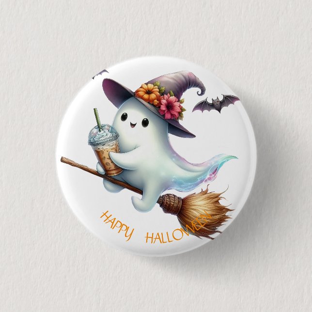 Spooky Happy Halloween Button (Front)