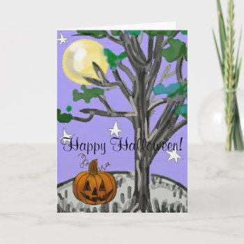 Spooky Happy Halloween Card by PureJoyLLT at Zazzle