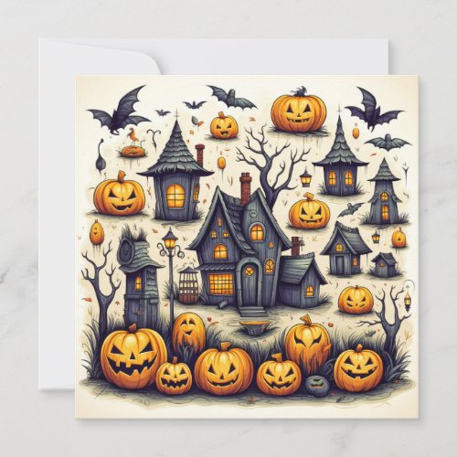 Spooky Happy Halloween Collage Card