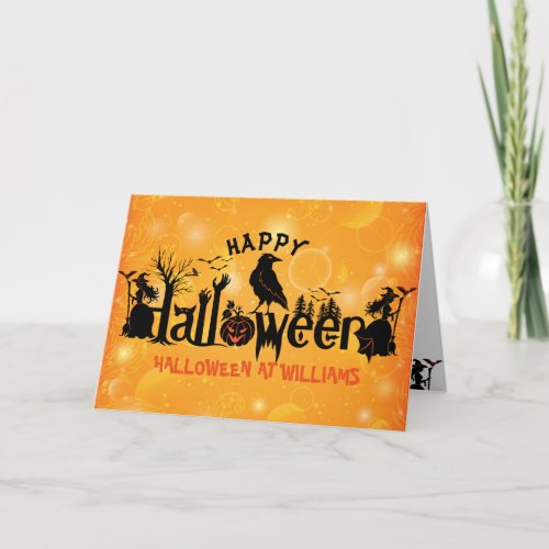 Spooky Happy Halloween Concept Design Card