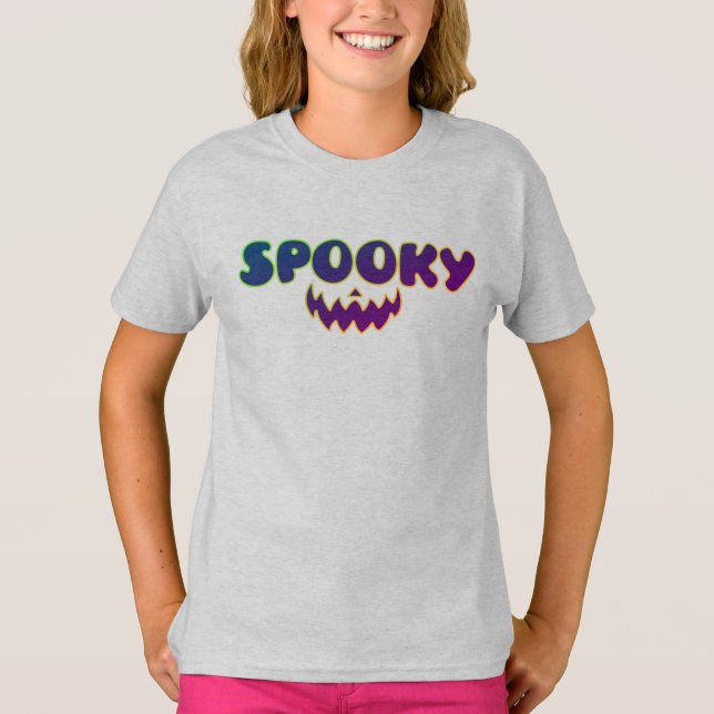 Spooky Happy Halloween costume for girls T-Shirt (Front)