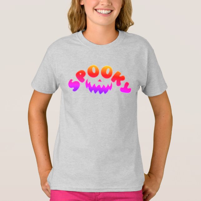 Spooky Happy Halloween costume for girls T-Shirt (Front)