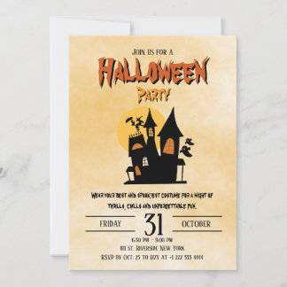 Spooky Happy Halloween Costume Party Invitation 2
