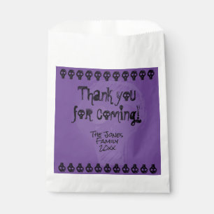 Spooky Happy Halloween Lettering   Purple/Black Favor Bag