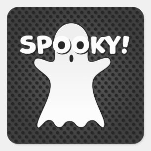 Spooky! Happy Halloween. Square Sticker