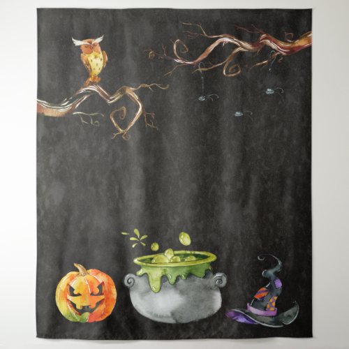 Spooky Happy Halloween Whimsical Photo Backdrop