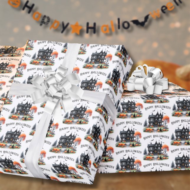 Spooky Happy Halloween Wrapping Paper (Spooky Happy Halloween Wrapping Paper )