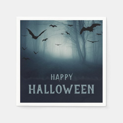 Spooky Haunted Forest Halloween Party Napkins